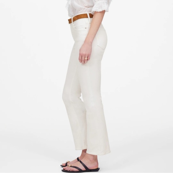 Madewell Kick Out Crop Jeans Pure White size 26 NWT - Picture 2 of 9